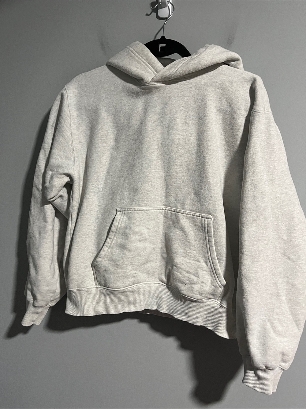Aritzia Tna Heathered Grey Cozy Fleece Perfect Hoodie - Picture 2 of 5